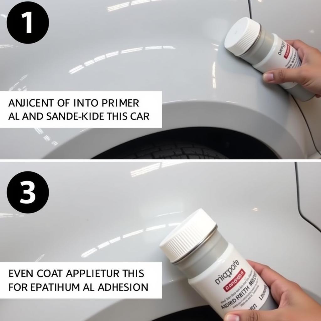 Applying Primer to Car Paint