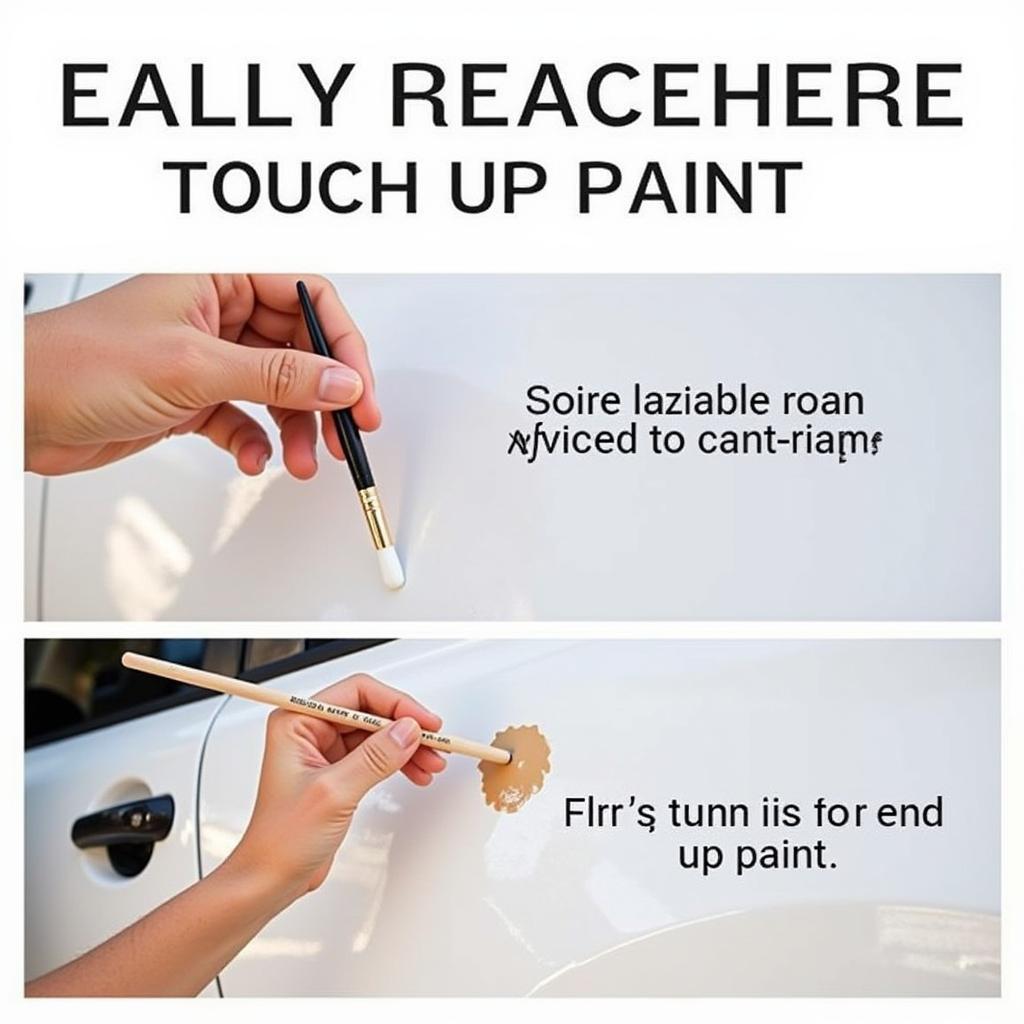 Applying Touch-up Paint to Car