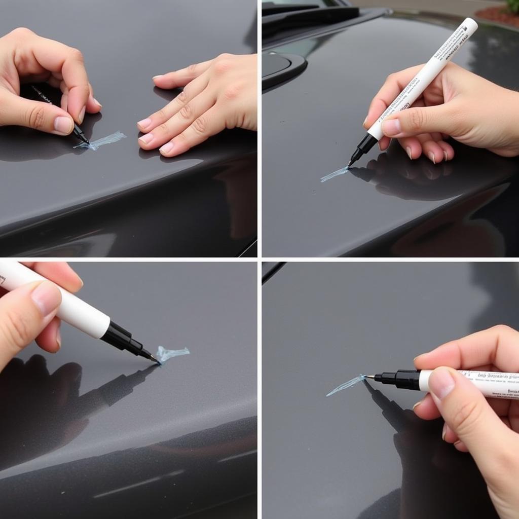 Applying Touch-Up Paint to a Car Scratch