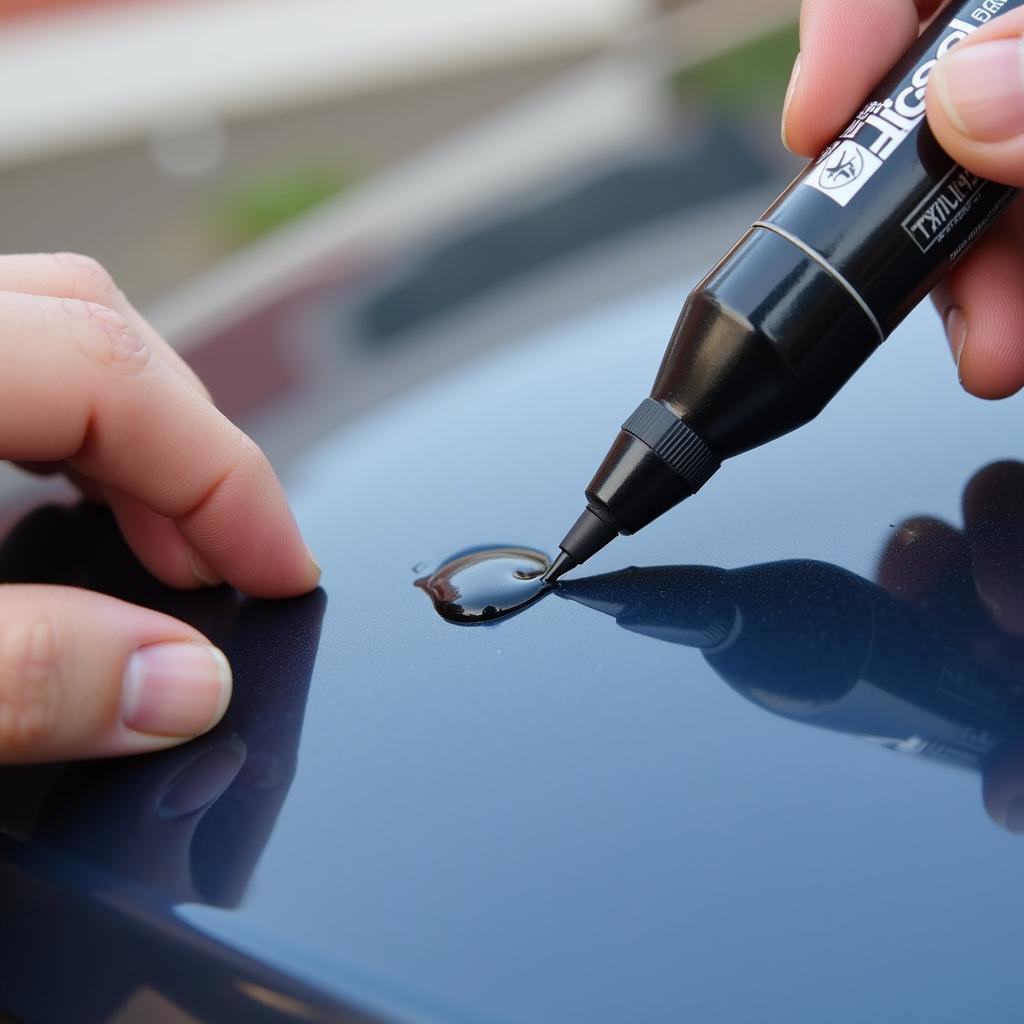 Applying Touch-Up Paint to Rock Chip