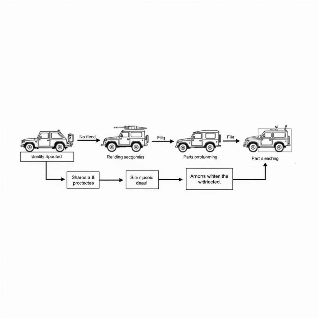 Military Armored Car Repair Process Flowchart