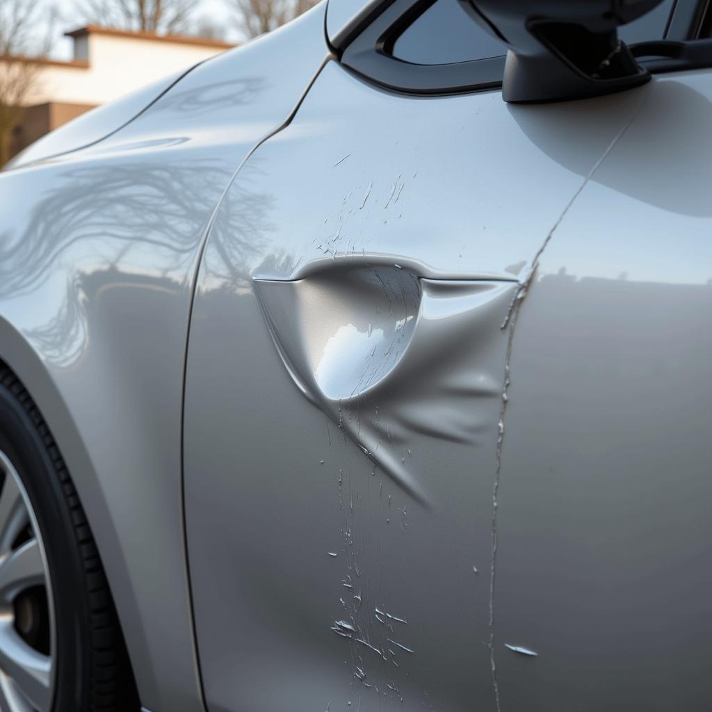 Assessing car dent size, location, and depth