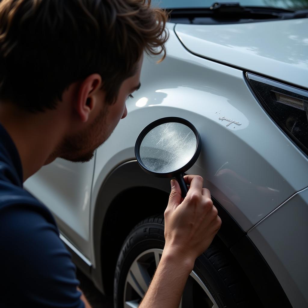 Checking Car Scratch Depth