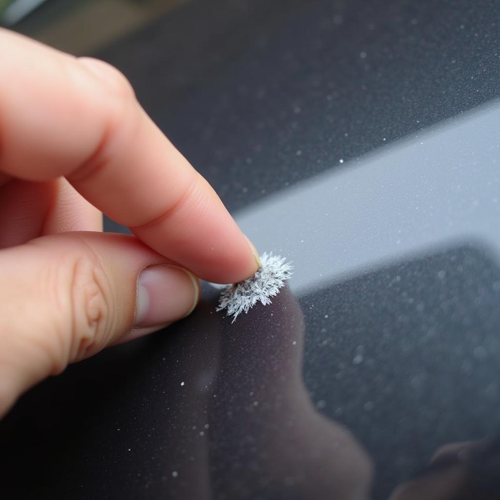 Assessing a Deep Paint Scratch on a Car