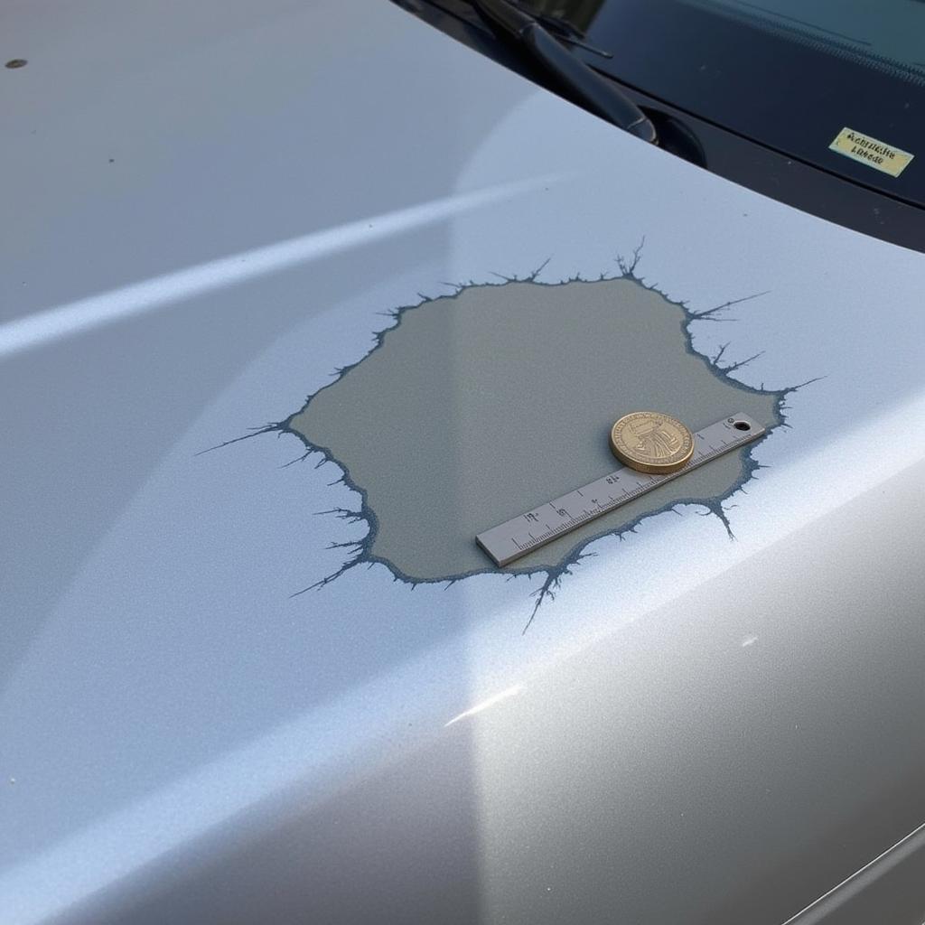 Assessing Rock Chip Damage in Car Paint