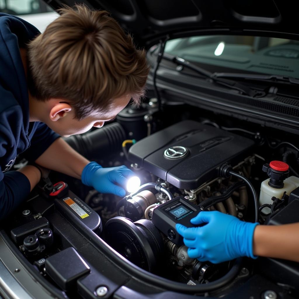 Assessing Vehicle Engine Compartment