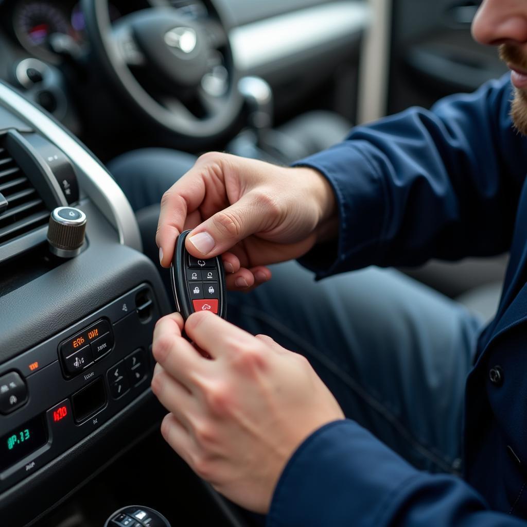 Automotive Locksmith Repairing Car Remote