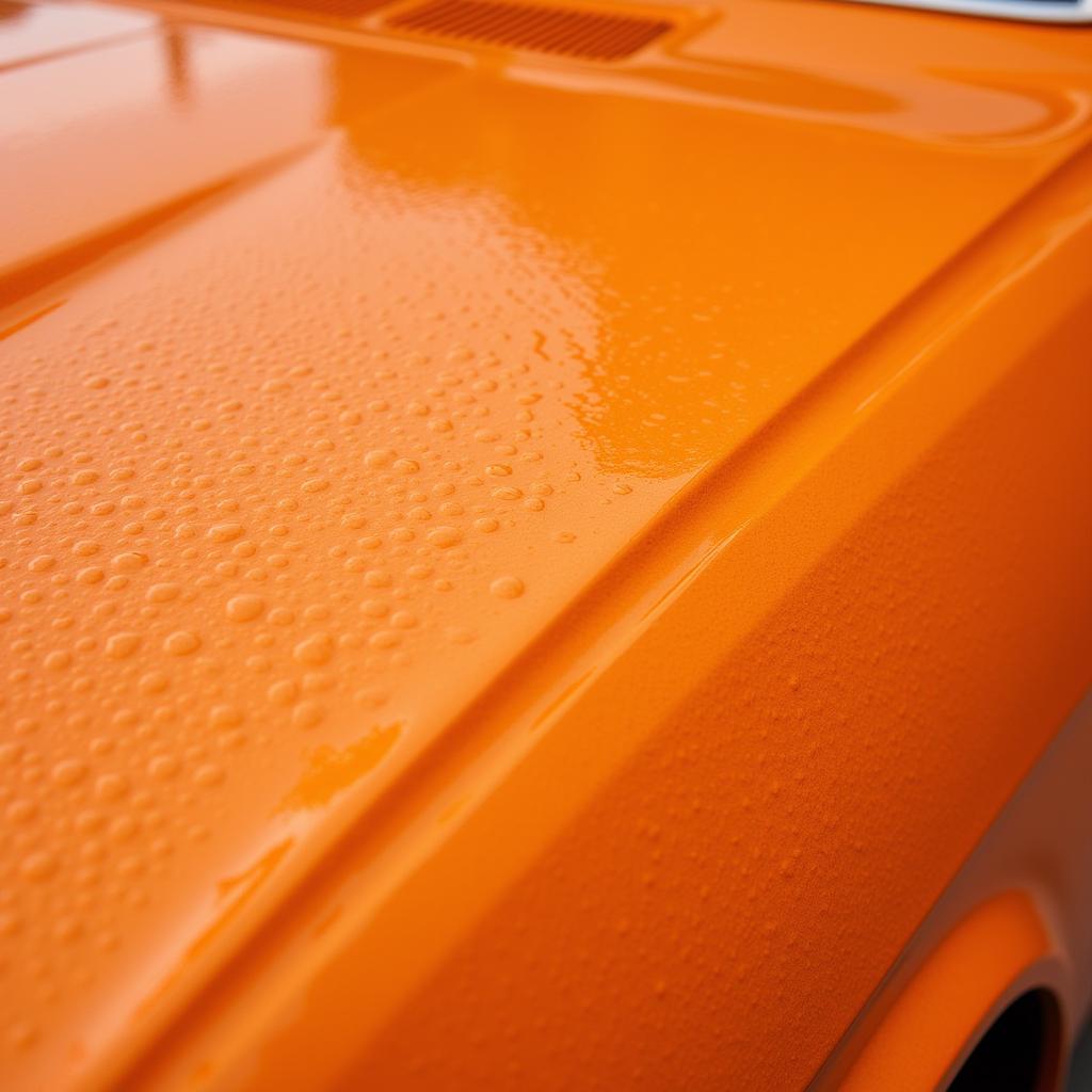 Orange peel effect on car paint