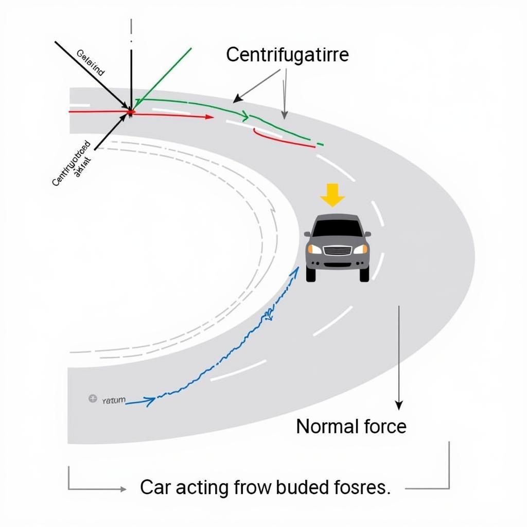 Physics of a Car on a Banked Curve