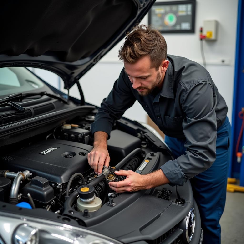 Bay Area Car Engine Maintenance in Progress