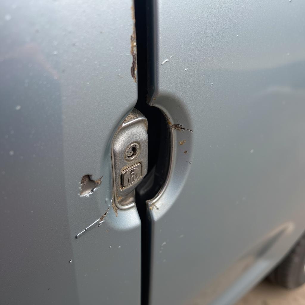 Bent Car Door After a Break-In