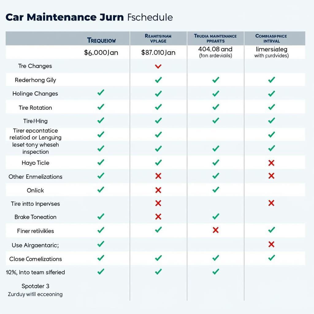 Creating a Bidvest Car Maintenance Schedule