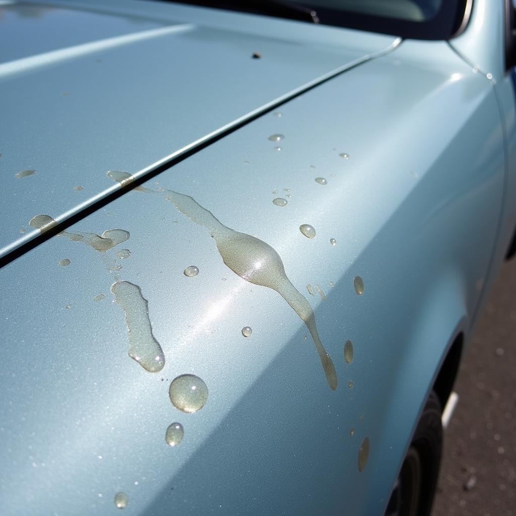 Bird Droppings Damage Car Paint