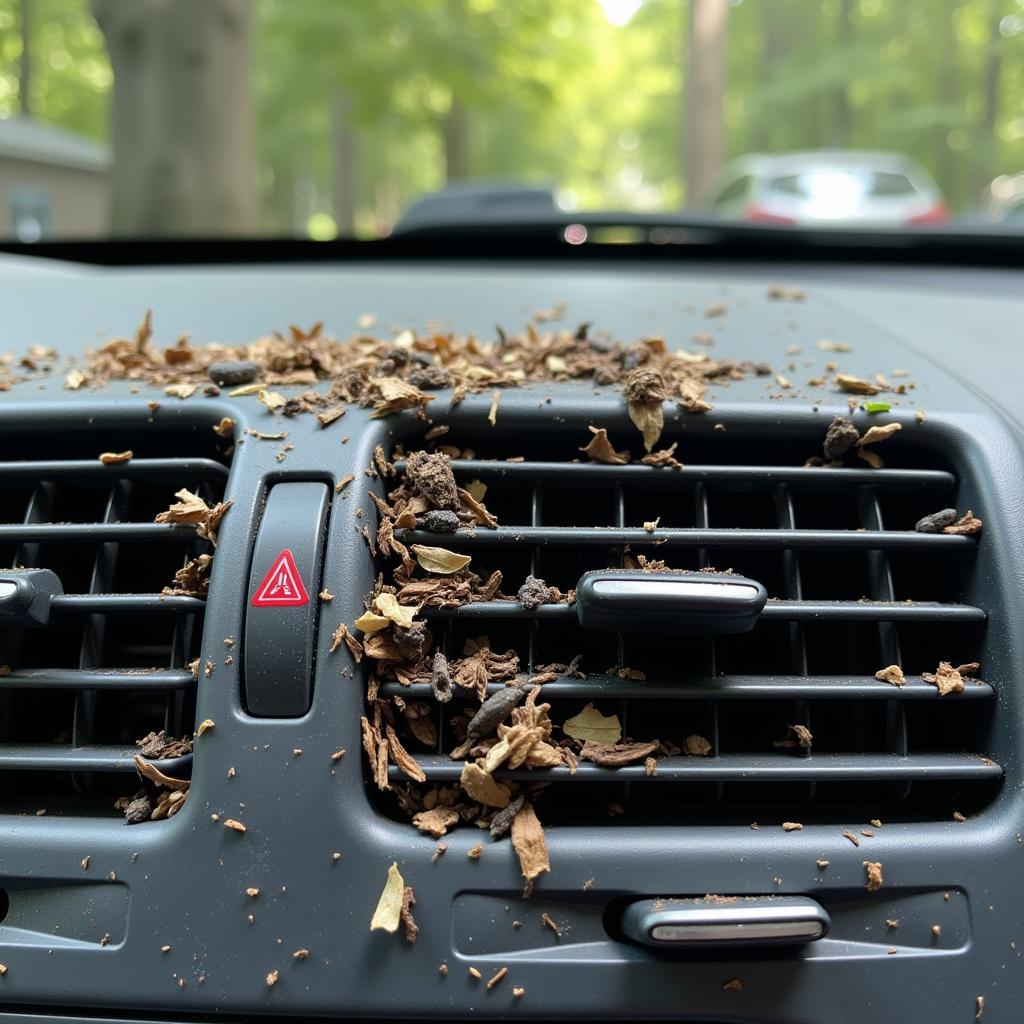 Blocked Car AC Condenser