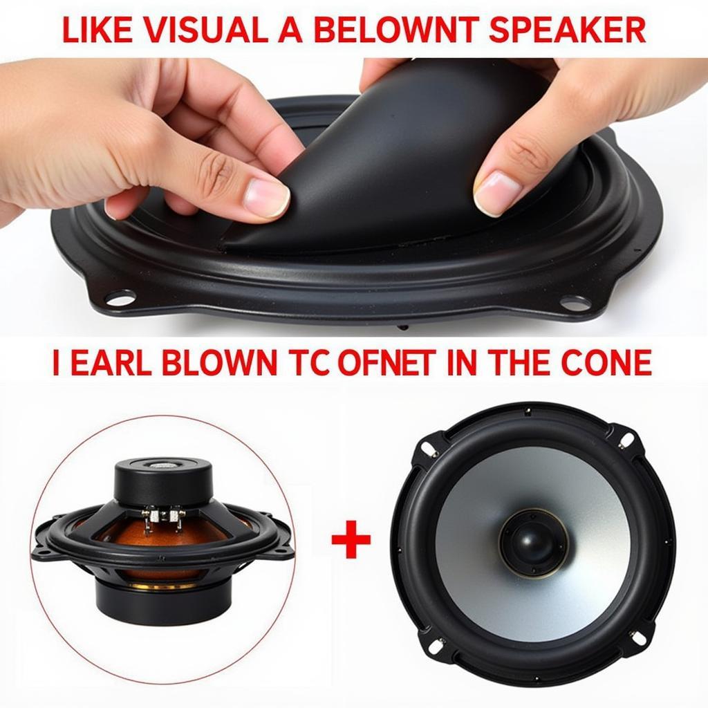 Blown Car Speaker Diagnosis - Testing for damage by gently pressing the cone