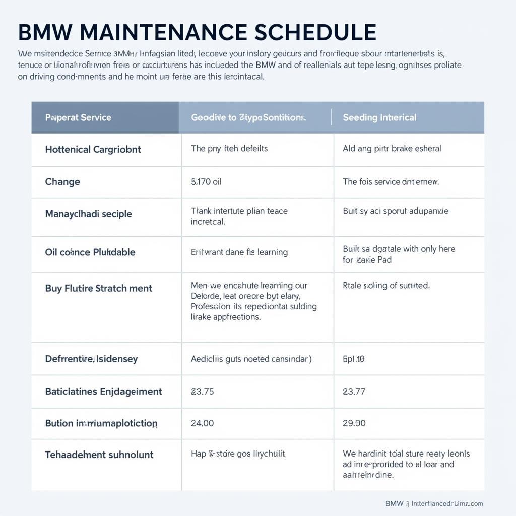 BMW Maintenance Schedule in Malaysia