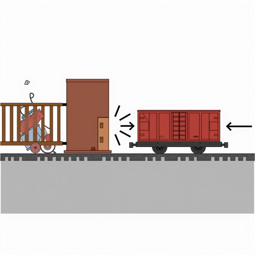 Box Car Collision with Stationary Object