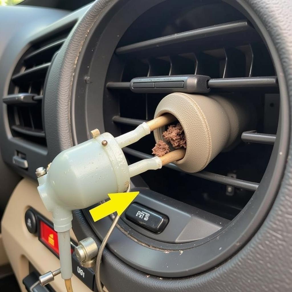 Broken Blend Door Actuator in Car AC System