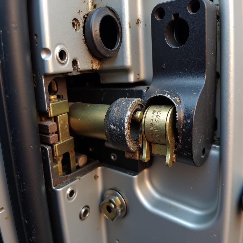 Broken Car Door Lock Cylinder