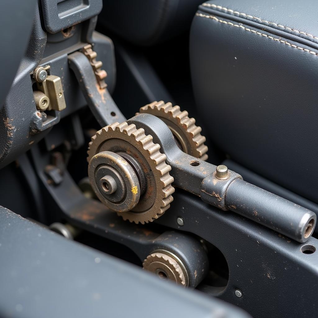 Broken Car Seat Back Reclining Mechanism