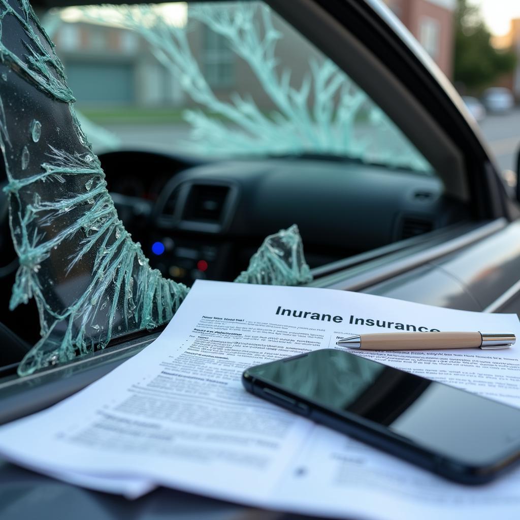 Broken Car Window and Insurance Claim Process