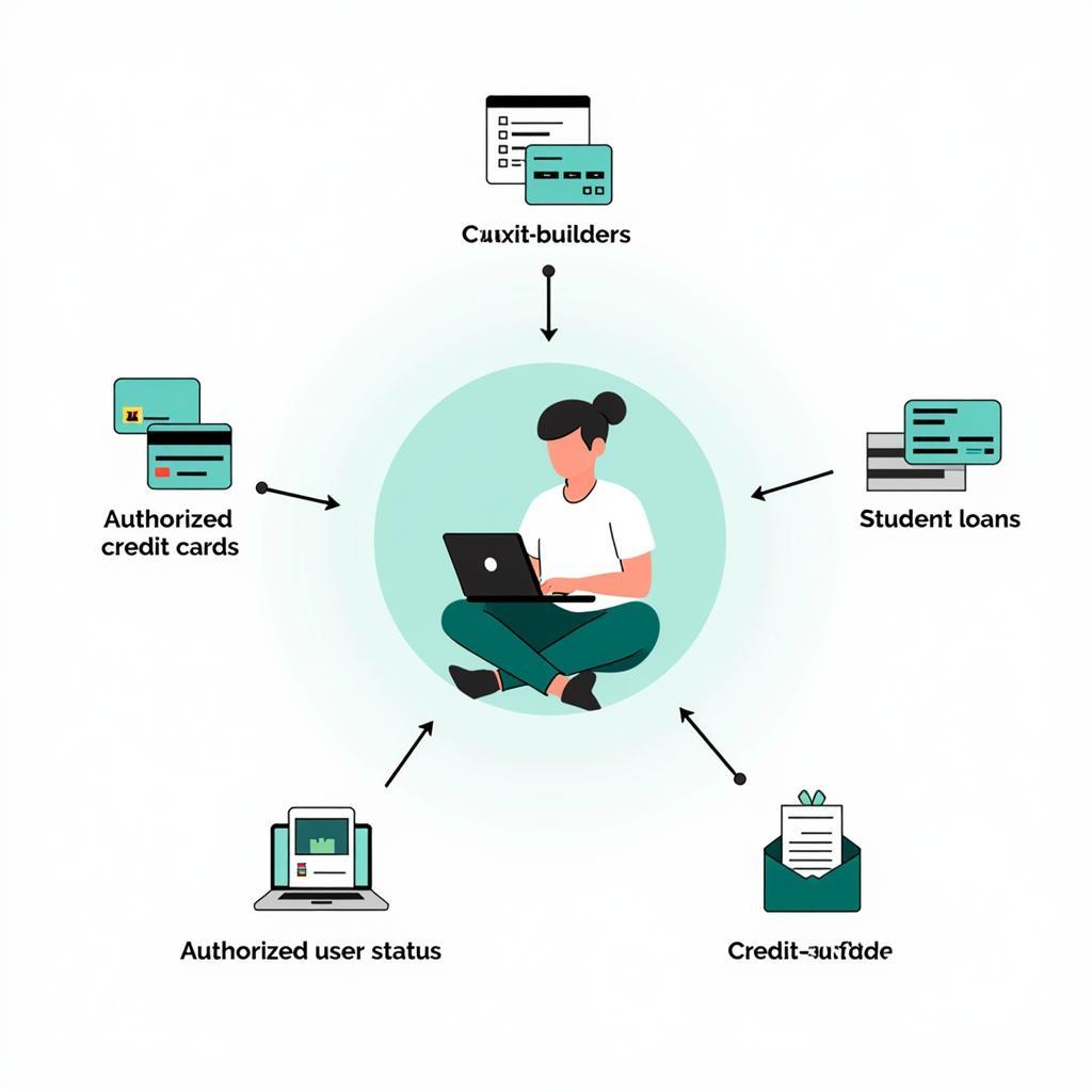 Building credit as a student with various methods