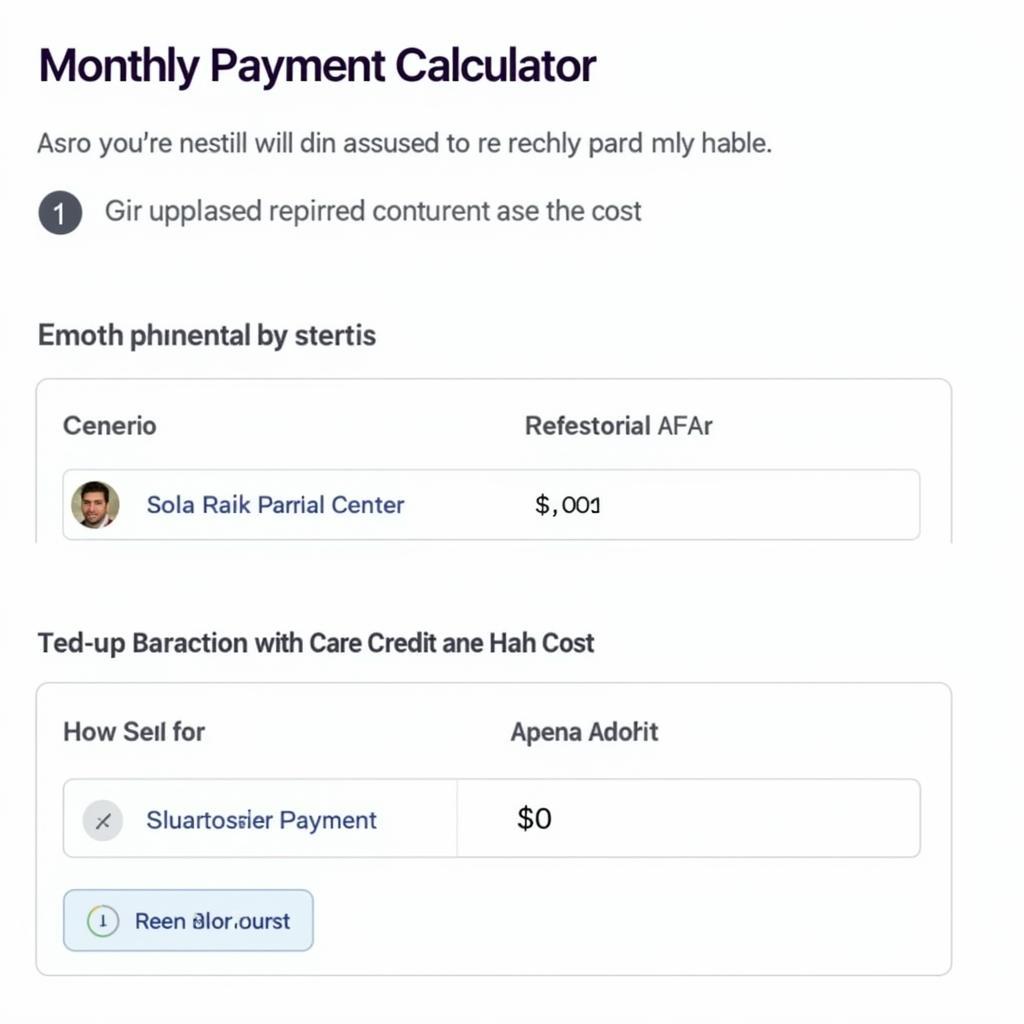 Care Credit Payment Calculator Example