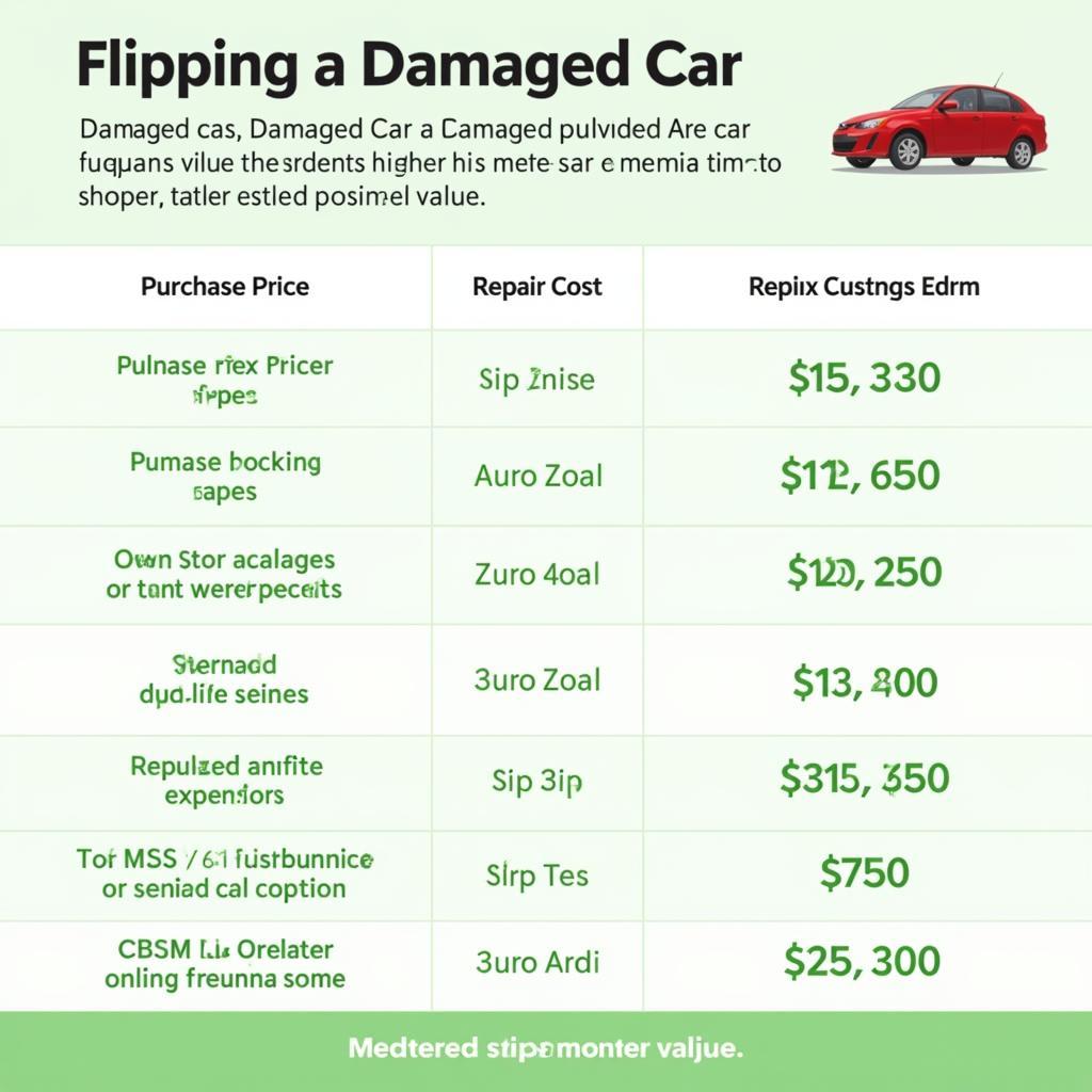 Calculating Profit Margin on Damaged Cars