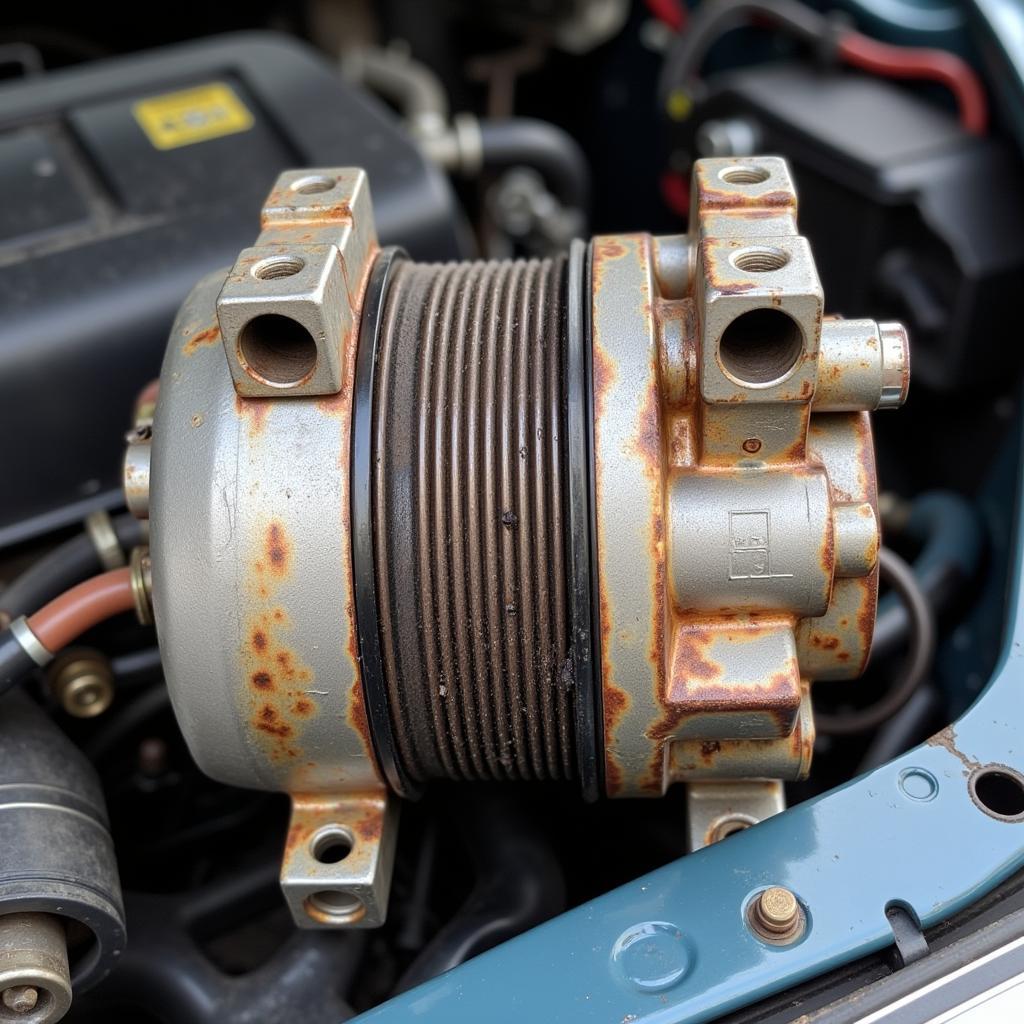 Car AC Compressor Damage from Neglect