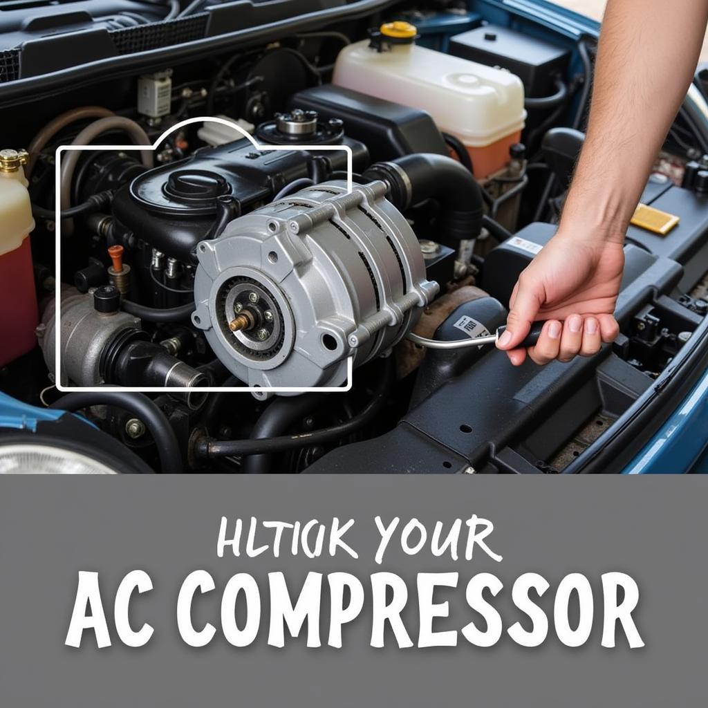 Inspecting a Car AC Compressor