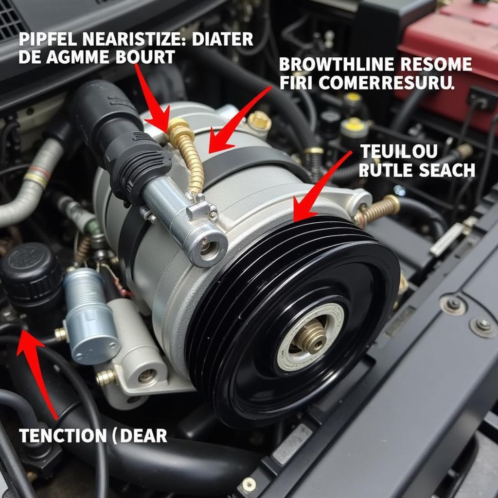 Inspecting a Car AC Compressor for Issues