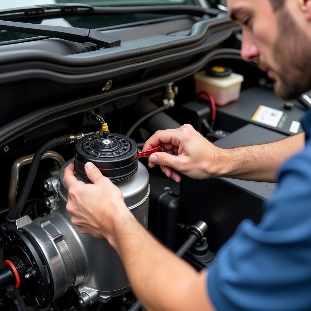 Checking the Car AC Compressor for Issues