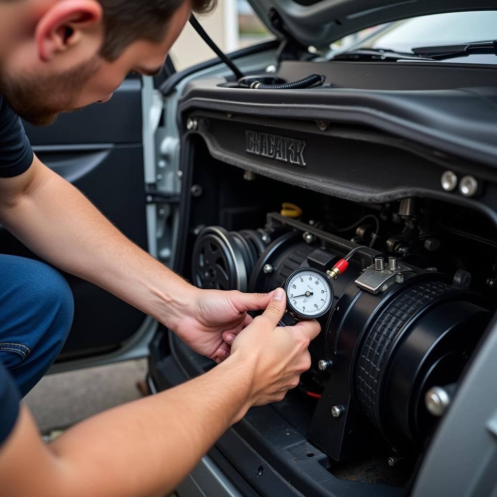 Checking the Car AC Compressor