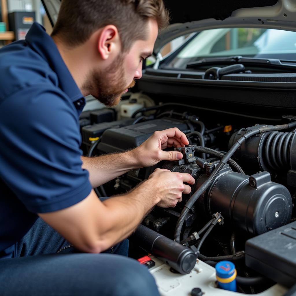 Car AC Compressor Inspection