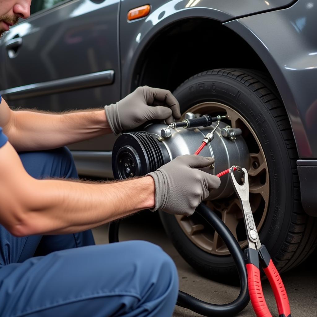 Car AC Compressor Replacement