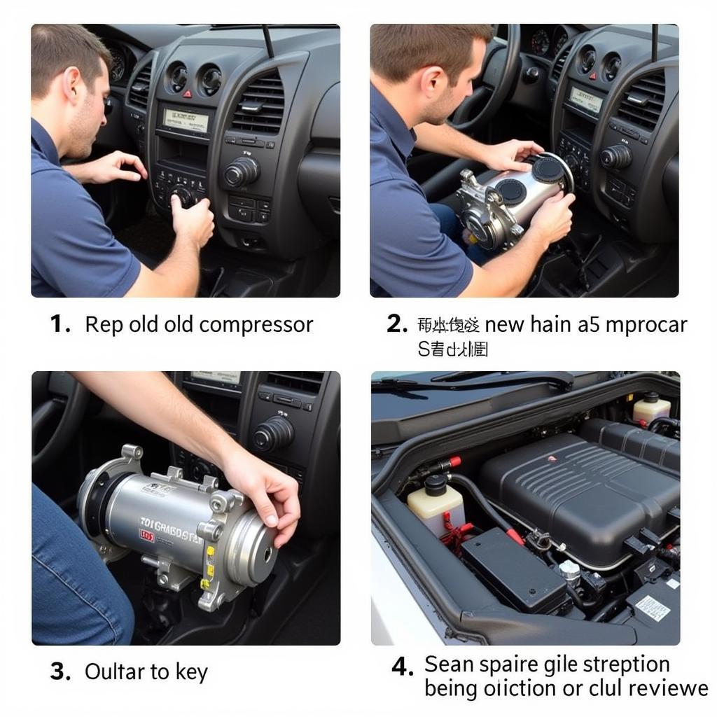 Car AC Compressor Replacement Procedure