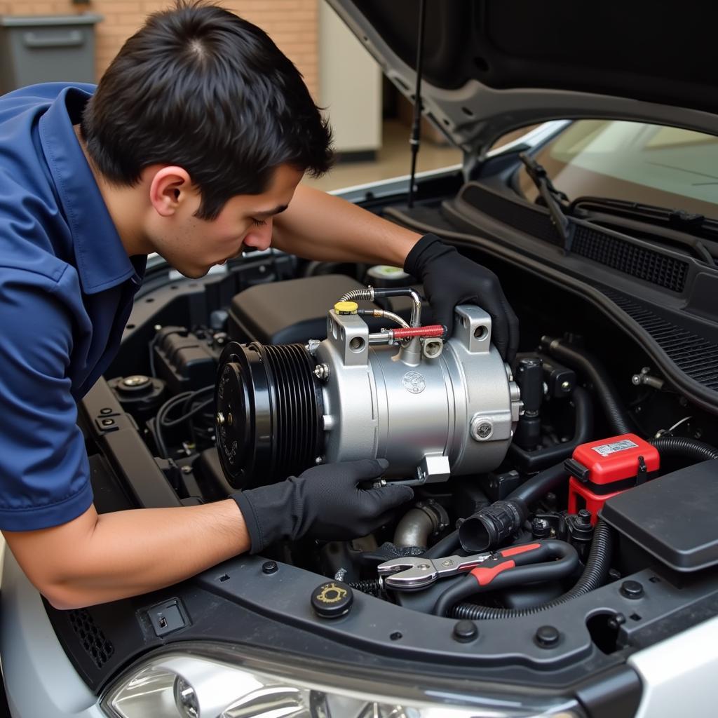 Car AC Compressor Replacement