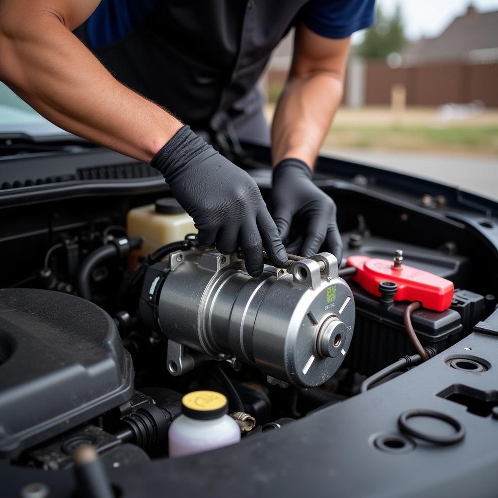 Car AC Compressor Replacement