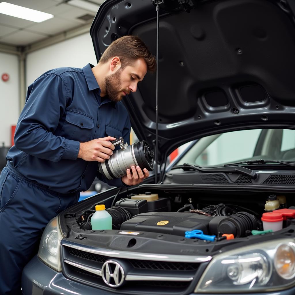 Replacing a Car AC Compressor