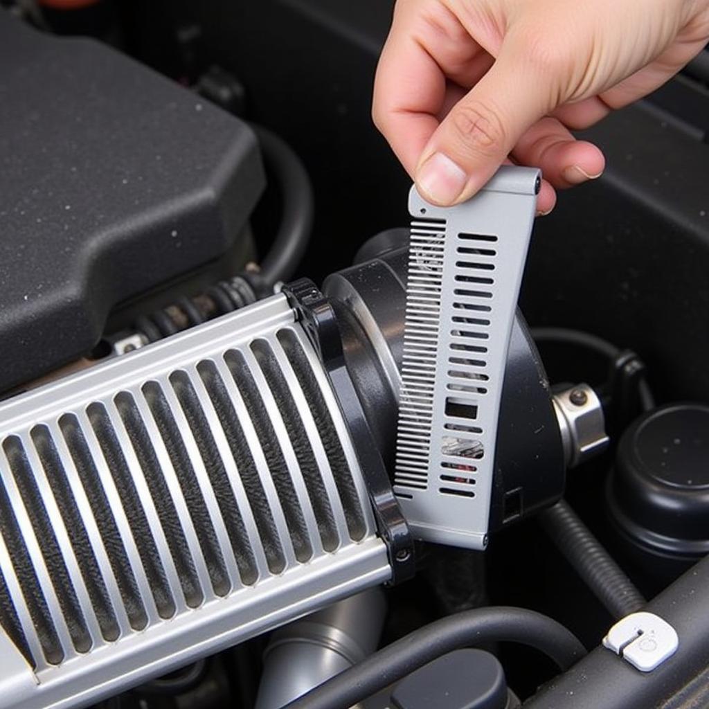 Cleaning a Car AC Condenser