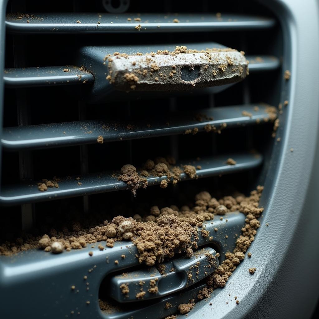 Mold growth on a car AC evaporator