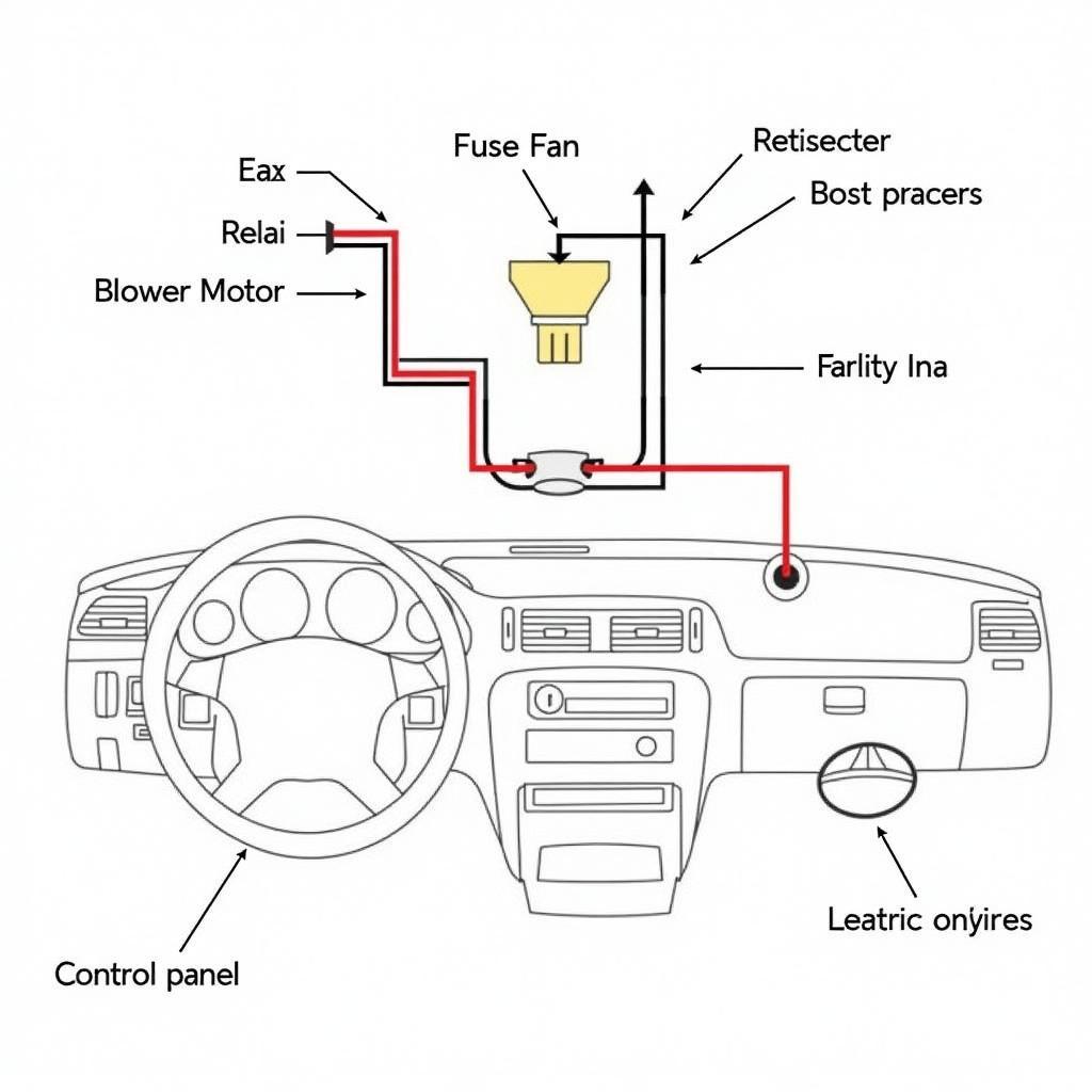 Car AC Fan Components Diagram