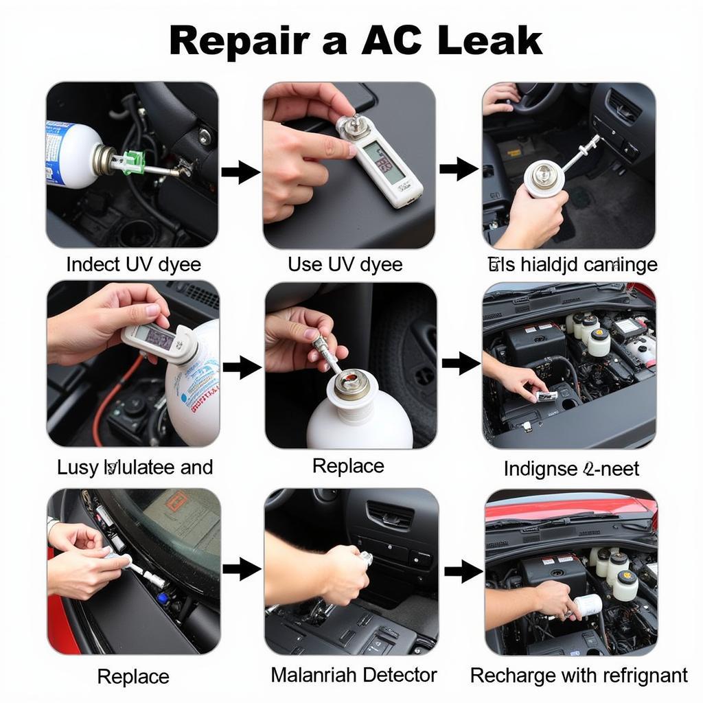 Car AC Leak Repair Process