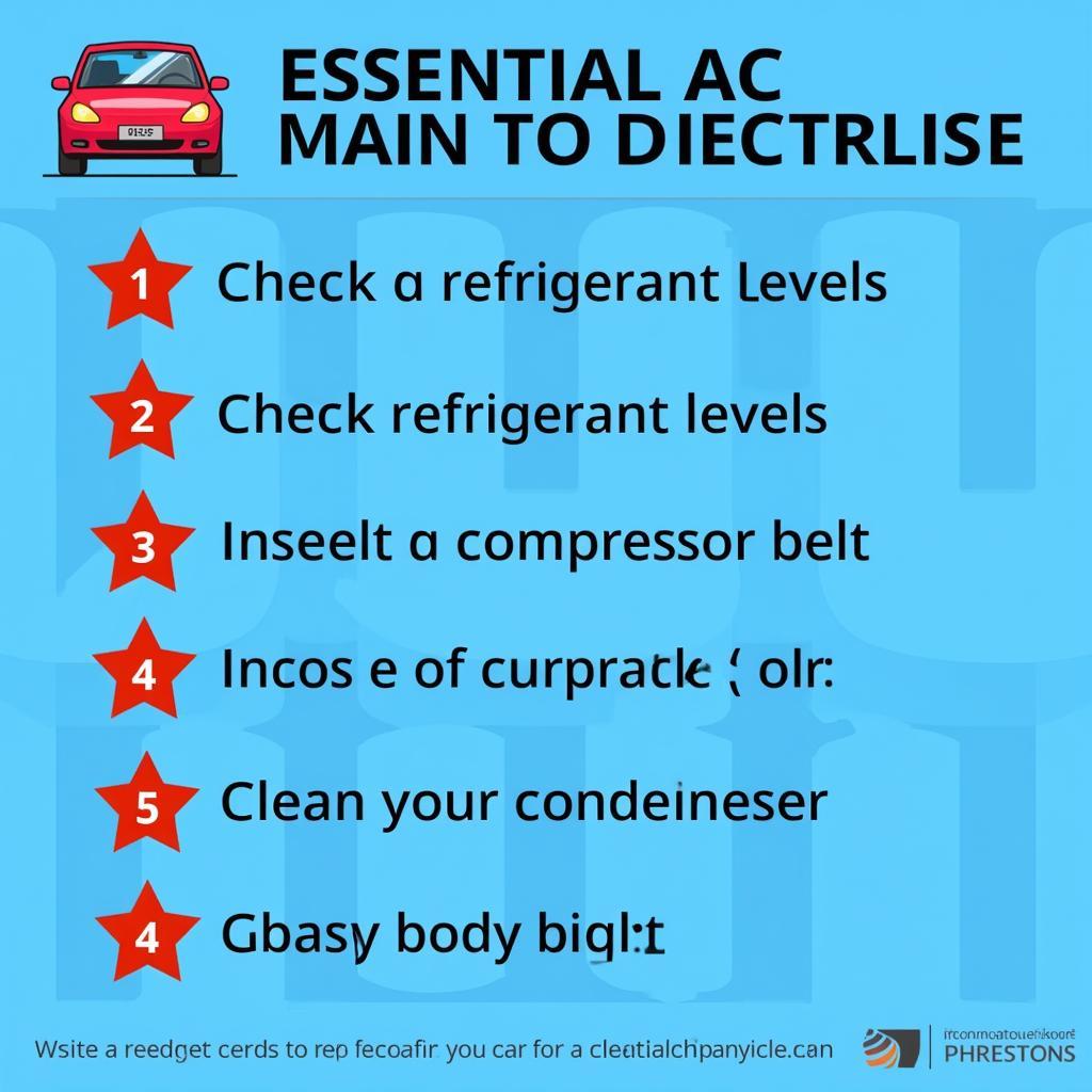 Car AC Maintenance Checklist