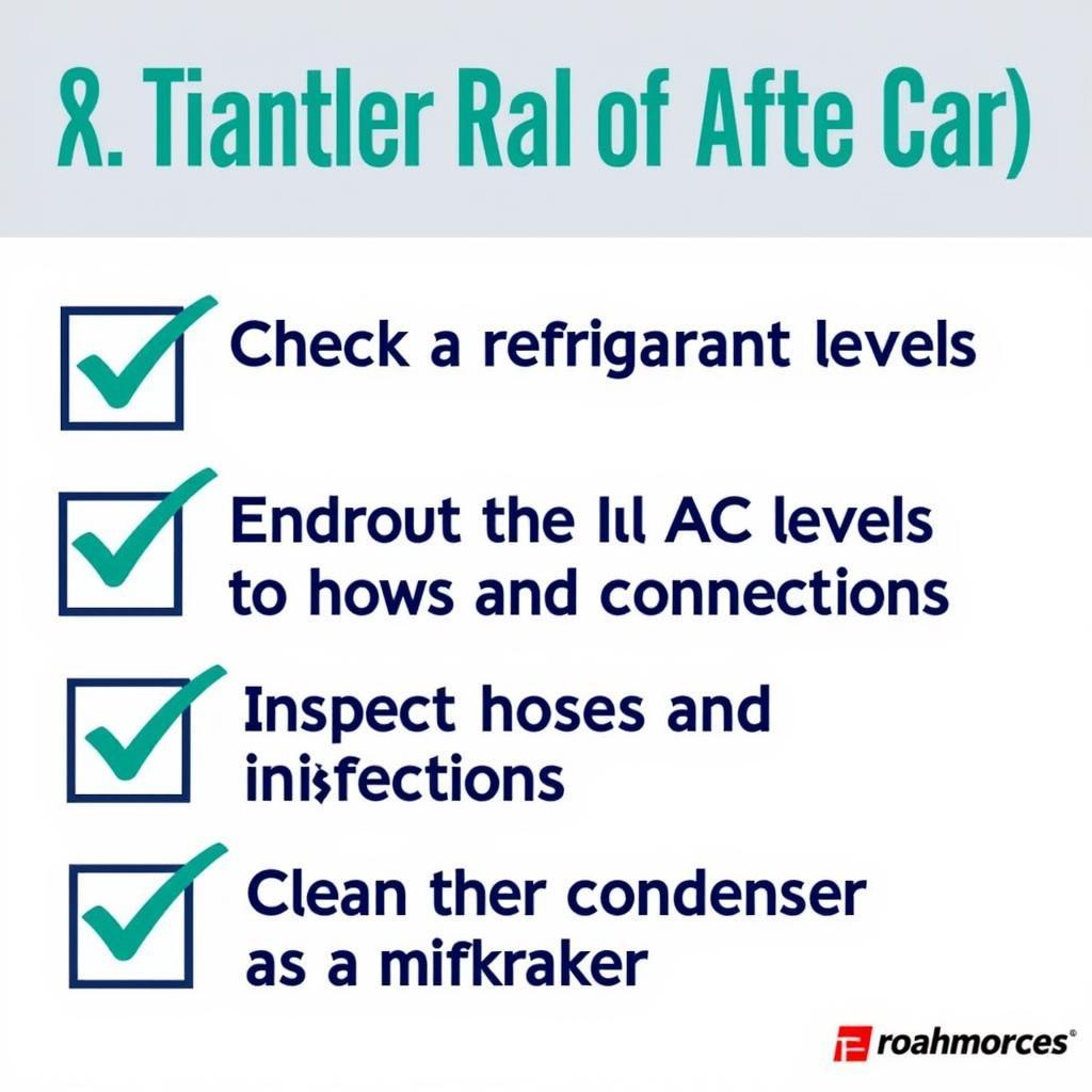 Car AC Maintenance Checklist