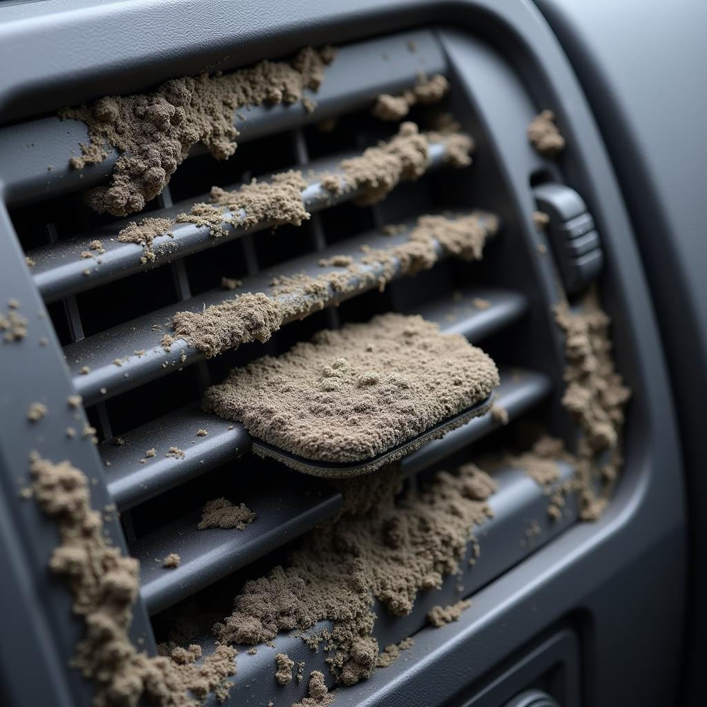 Mold growth on car AC evaporator