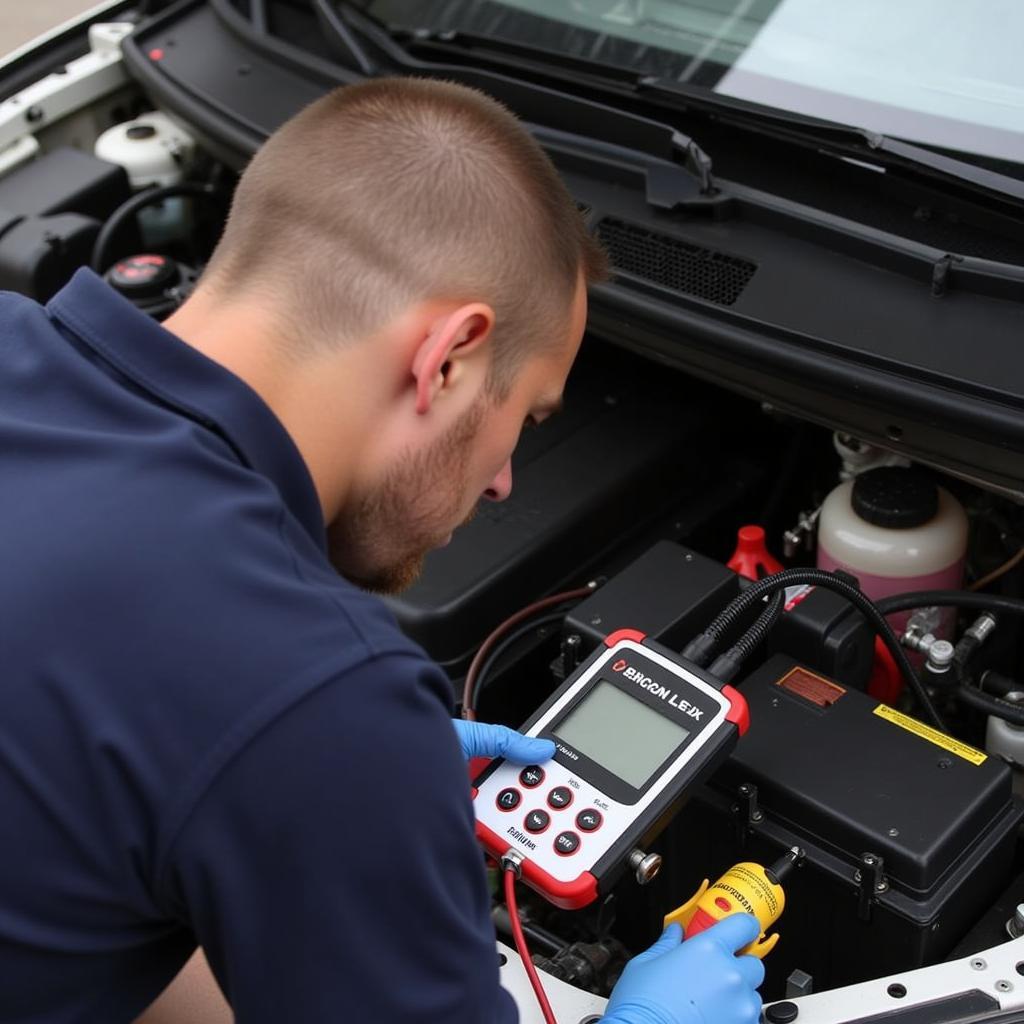 Repairing a Car AC Refrigerant Leak