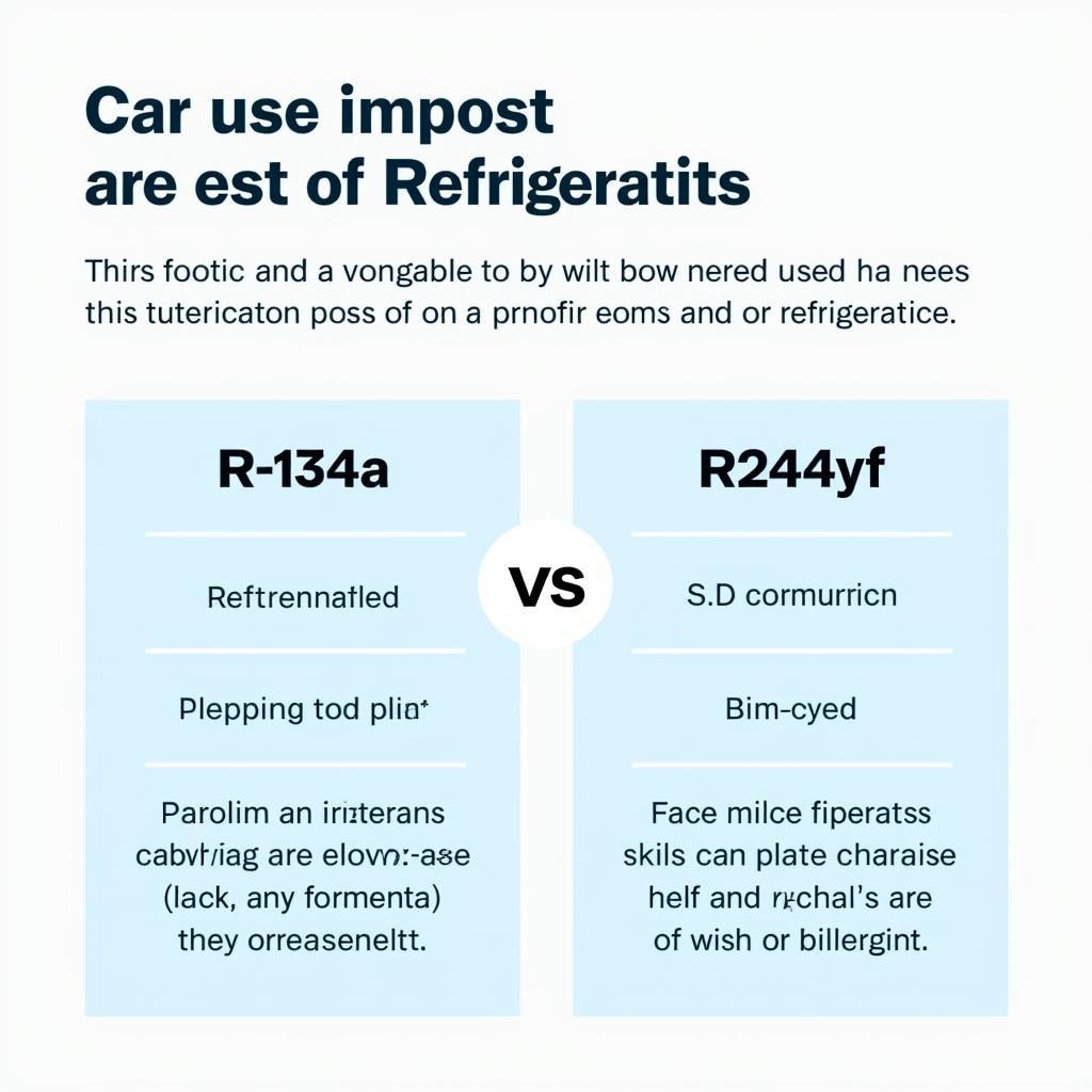 Car AC Refrigerant Types R-134a and R-1234yf