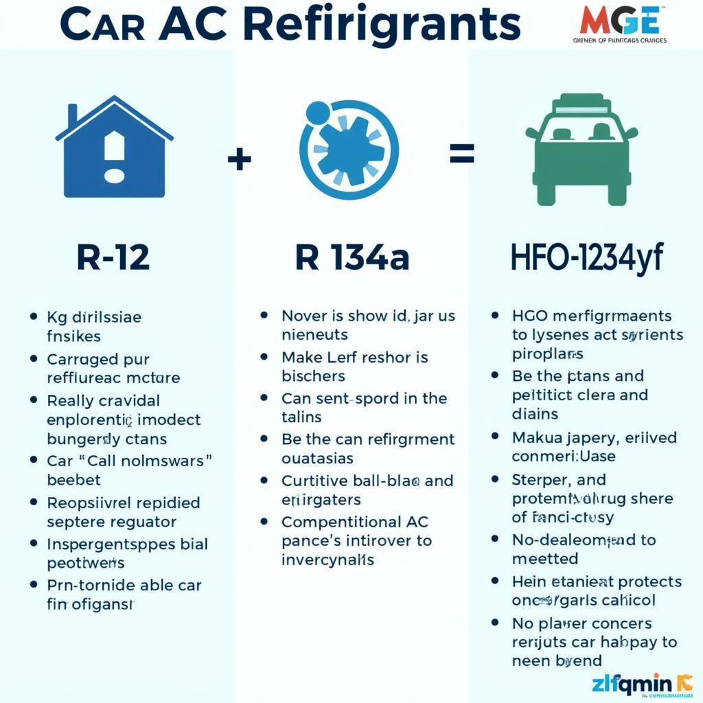 Different Types of Car AC Refrigerants