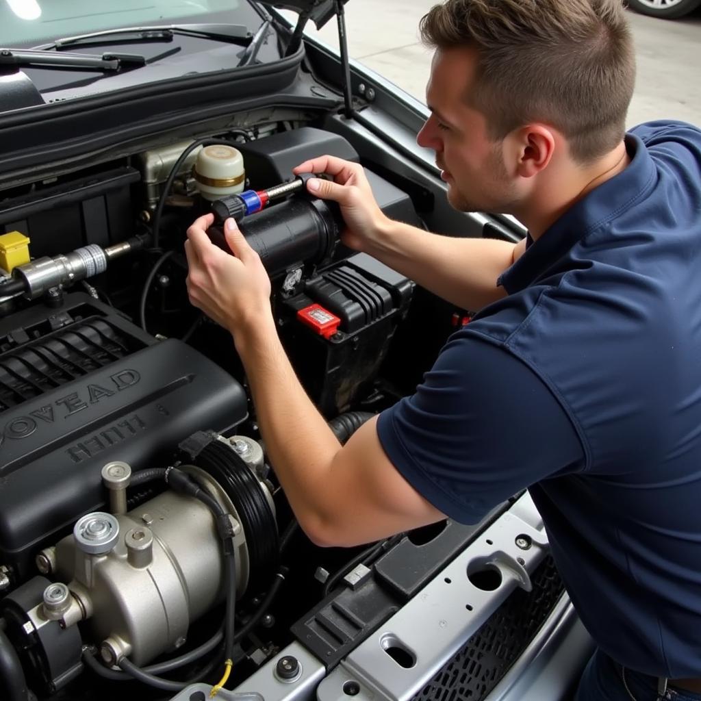 Car AC Repair Compressor Replacement